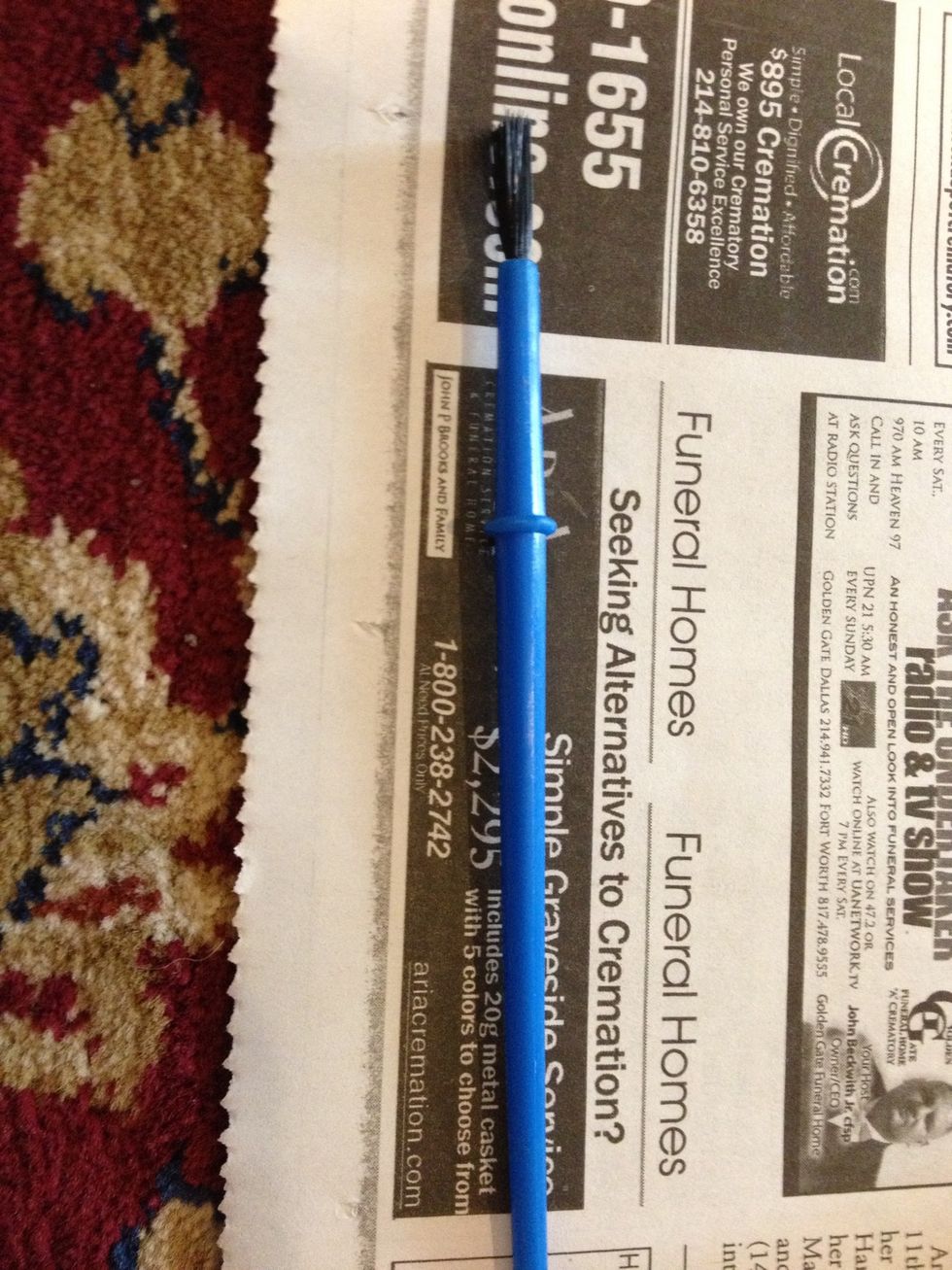 For my dotting tool I'm using the end of a watercolor paintbrush