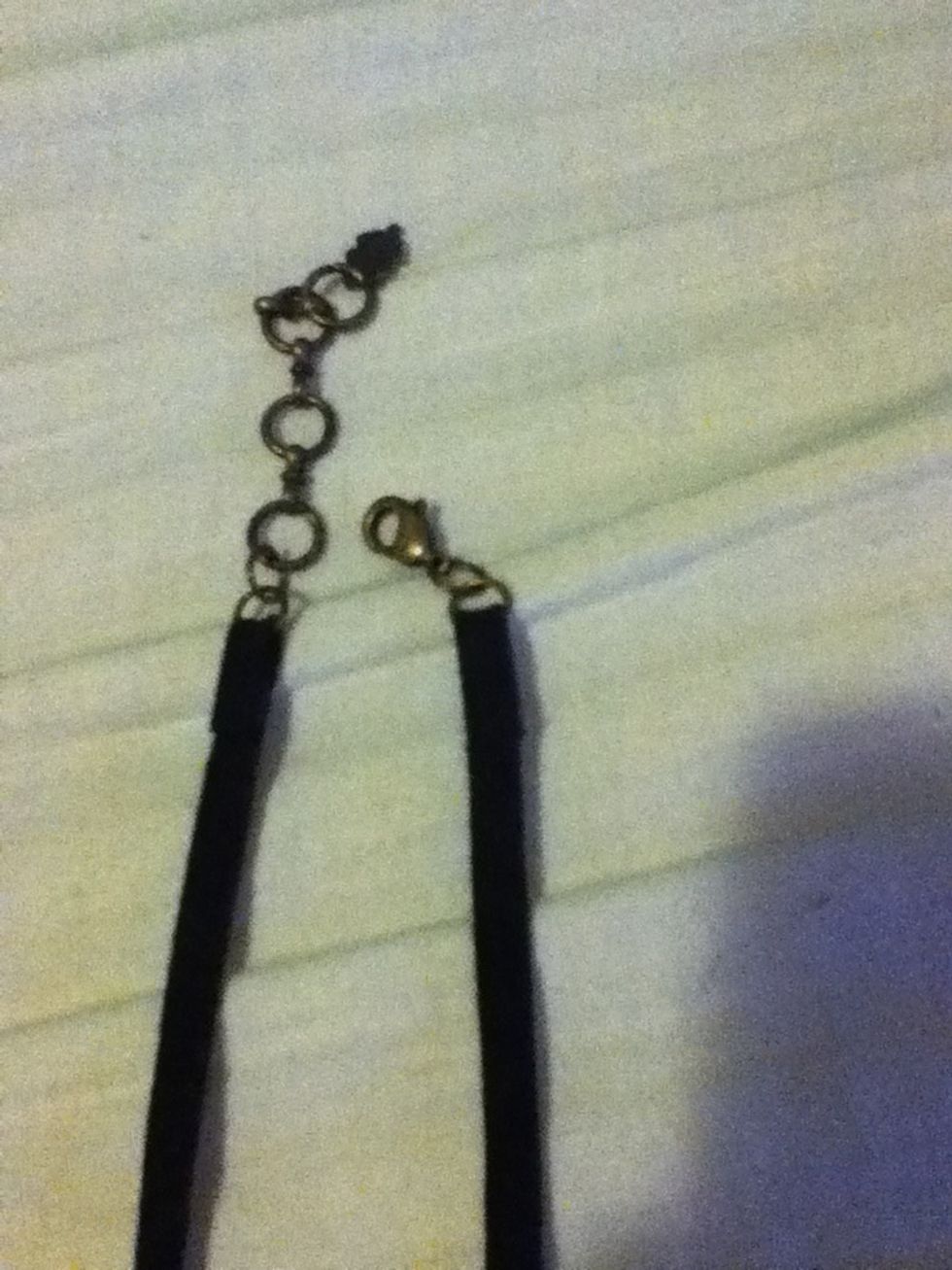 For necklaces with ends like these, use a McDonalds type straw.