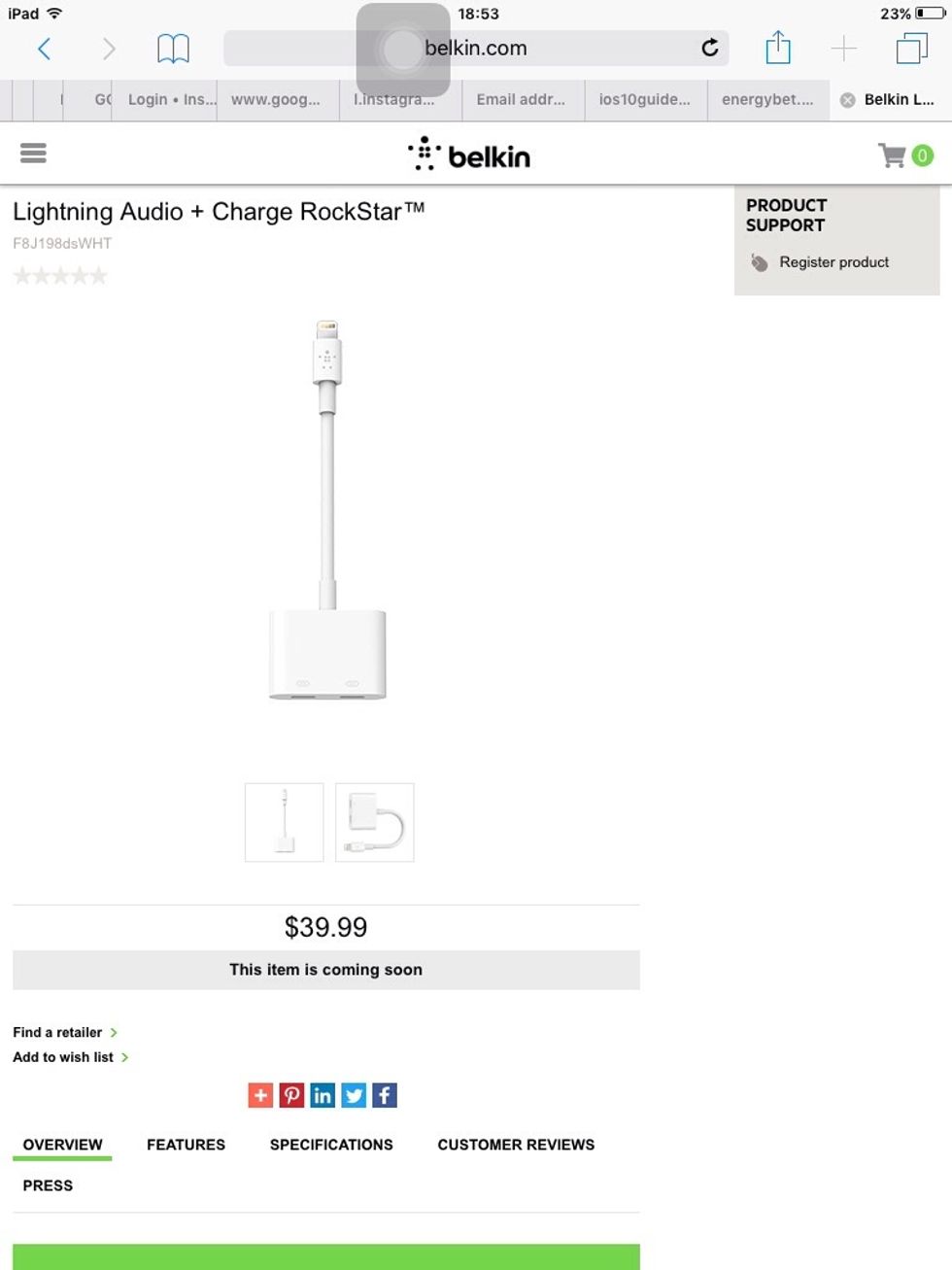 For only $39.99 belkin supply it