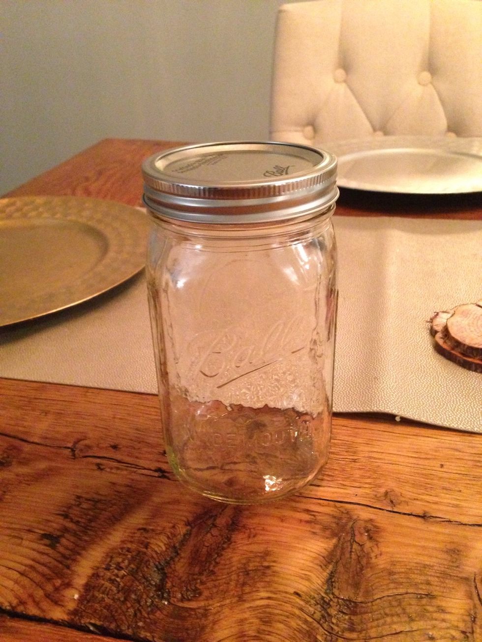 For our kitchen dish soap dispenser we used a wide mouth large mason jar!