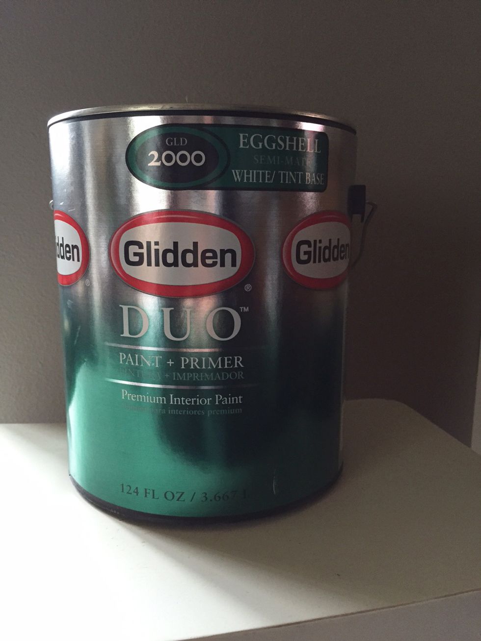 For our project, we selected Swan White by Glidden and had it mixed in Glidden Duo Paint + Primer with an eggshell finish. You can find this paint at Home Depot.