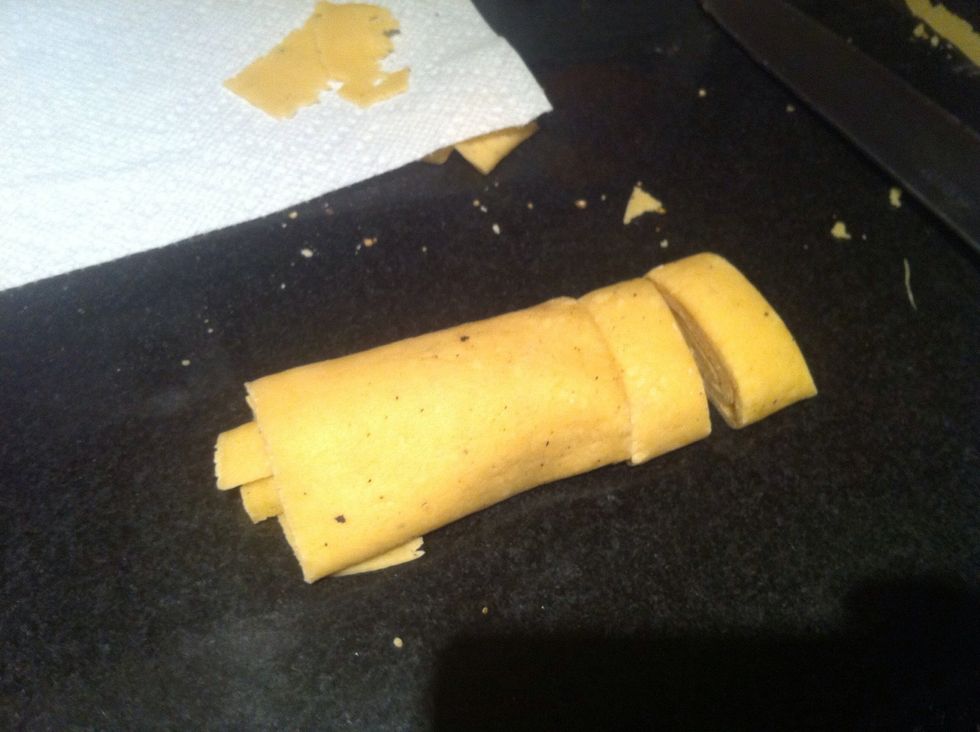 - for pappardelle , roll dough and cut with a knife to desired pieces