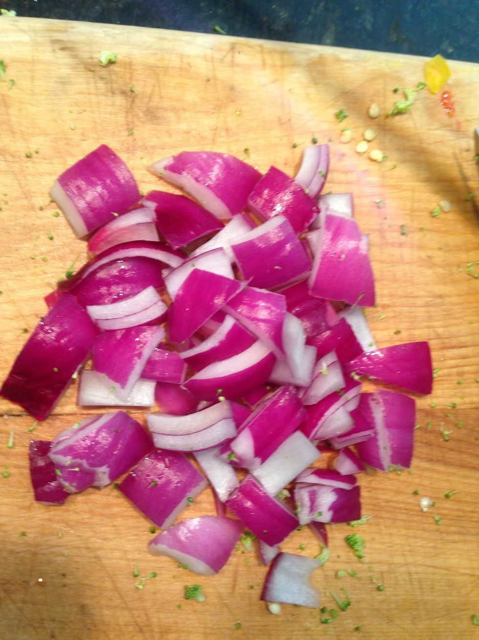 For purple I used red onion.