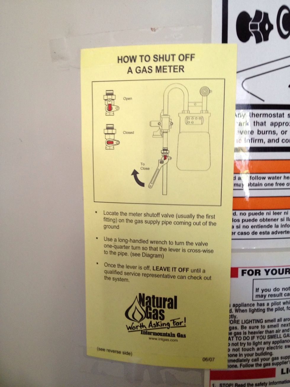 For safety measures- courtesy of our local gas utility. Too bad they didn't use Snapguide :)