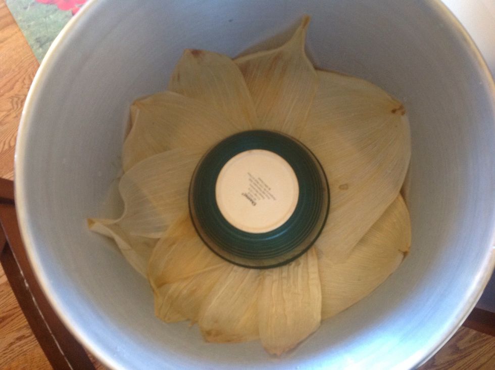 For smaller batches, insert a ceramic bowl to act as a prop.