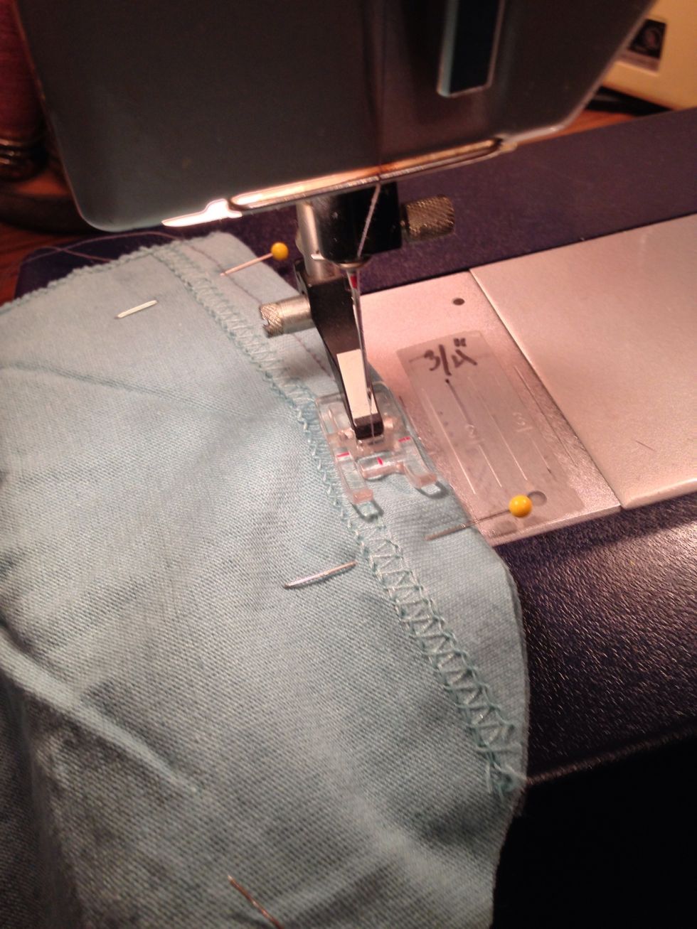 For speed and maximum pocket depth, I did not trim the sleeve hems.