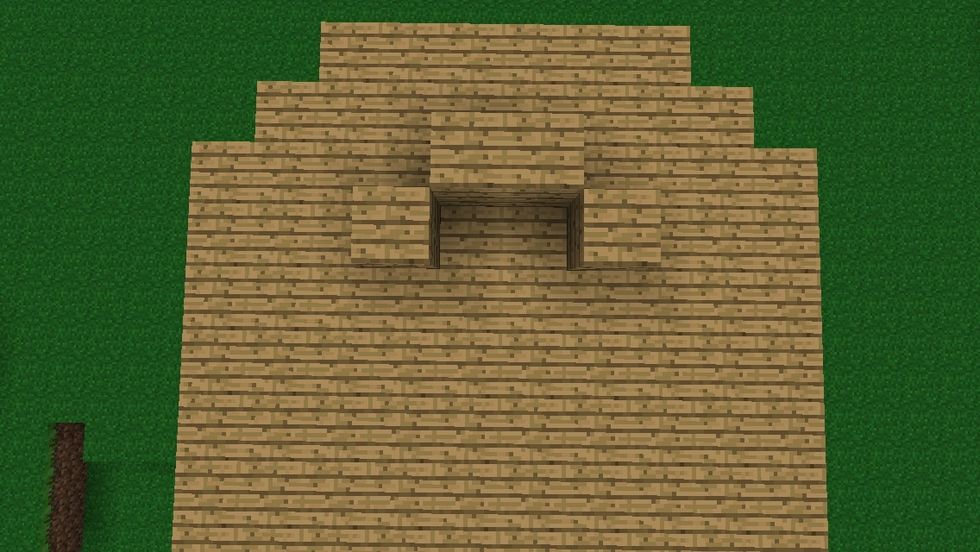 For the 2nd Floor, come 2 blocks back from the edge and do this.