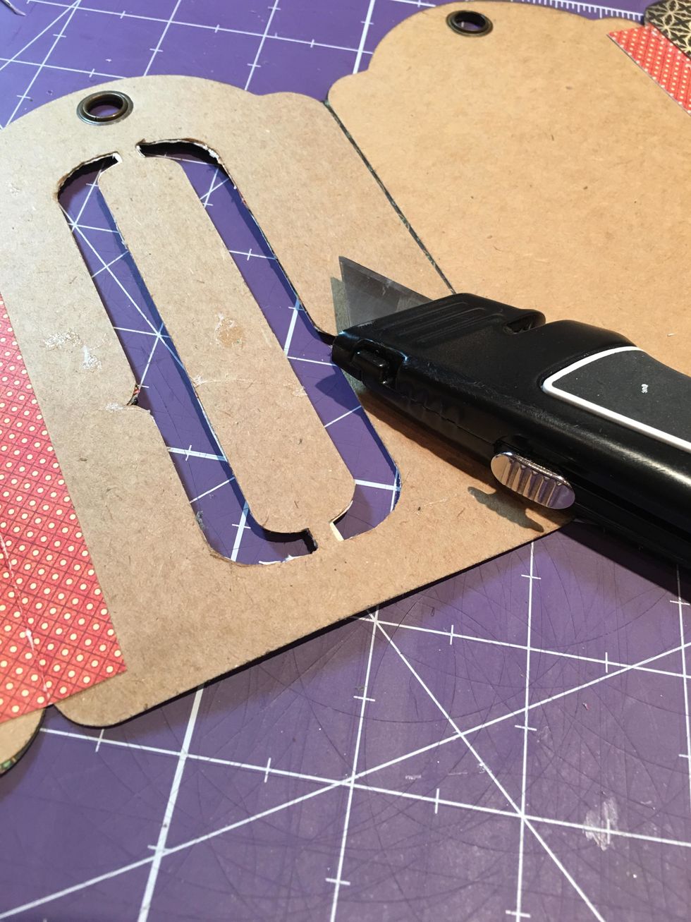 For the alpha tags, you will need to cut out the letters from the patterned paper.  Use a craft knife or small scissors.