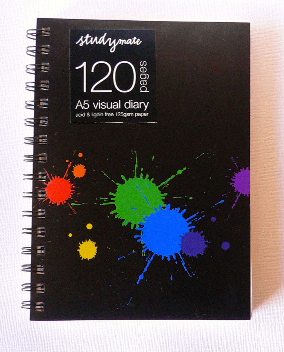 For the base of the Recipe Book, a A5 Visual Diary book does work well - it measures around 15cm x 21cm. It has blank pages and a spiral binding.