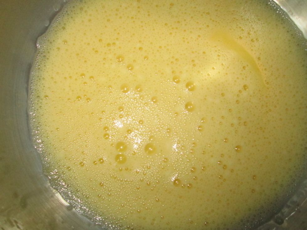 For the cake: beat eggs