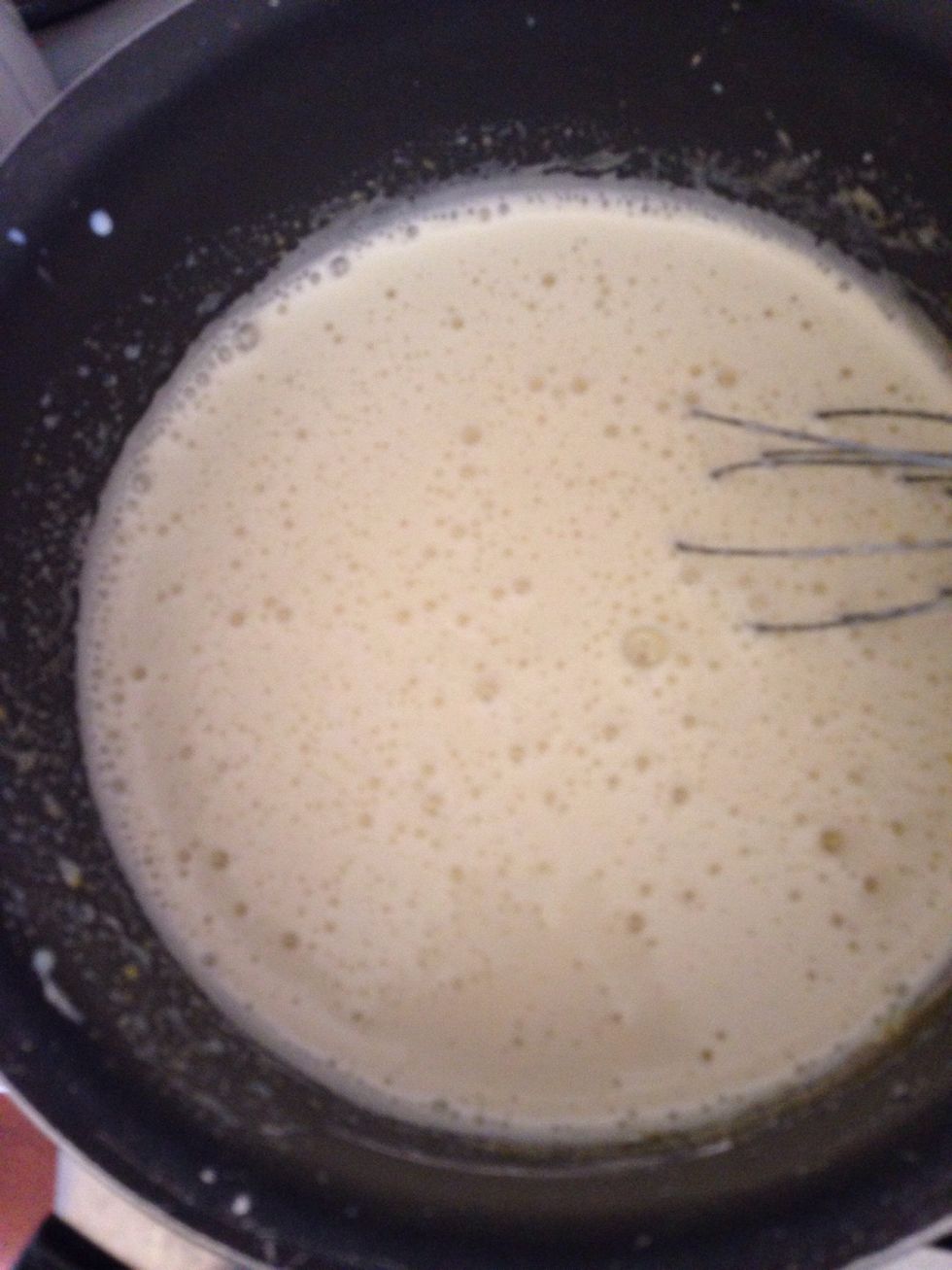 For the custard mixed all the ingredients except butter