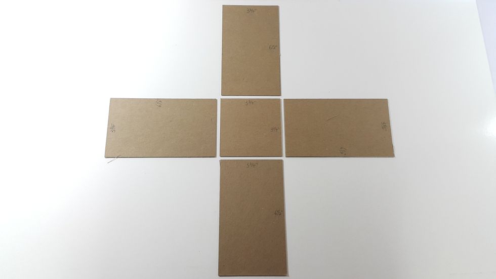 For the explosive album, cut chipboard 4pcs 3-3/4"(W)x6-1/2"(H) and 1pc 3-3/4"x3-3/4" for album cover.