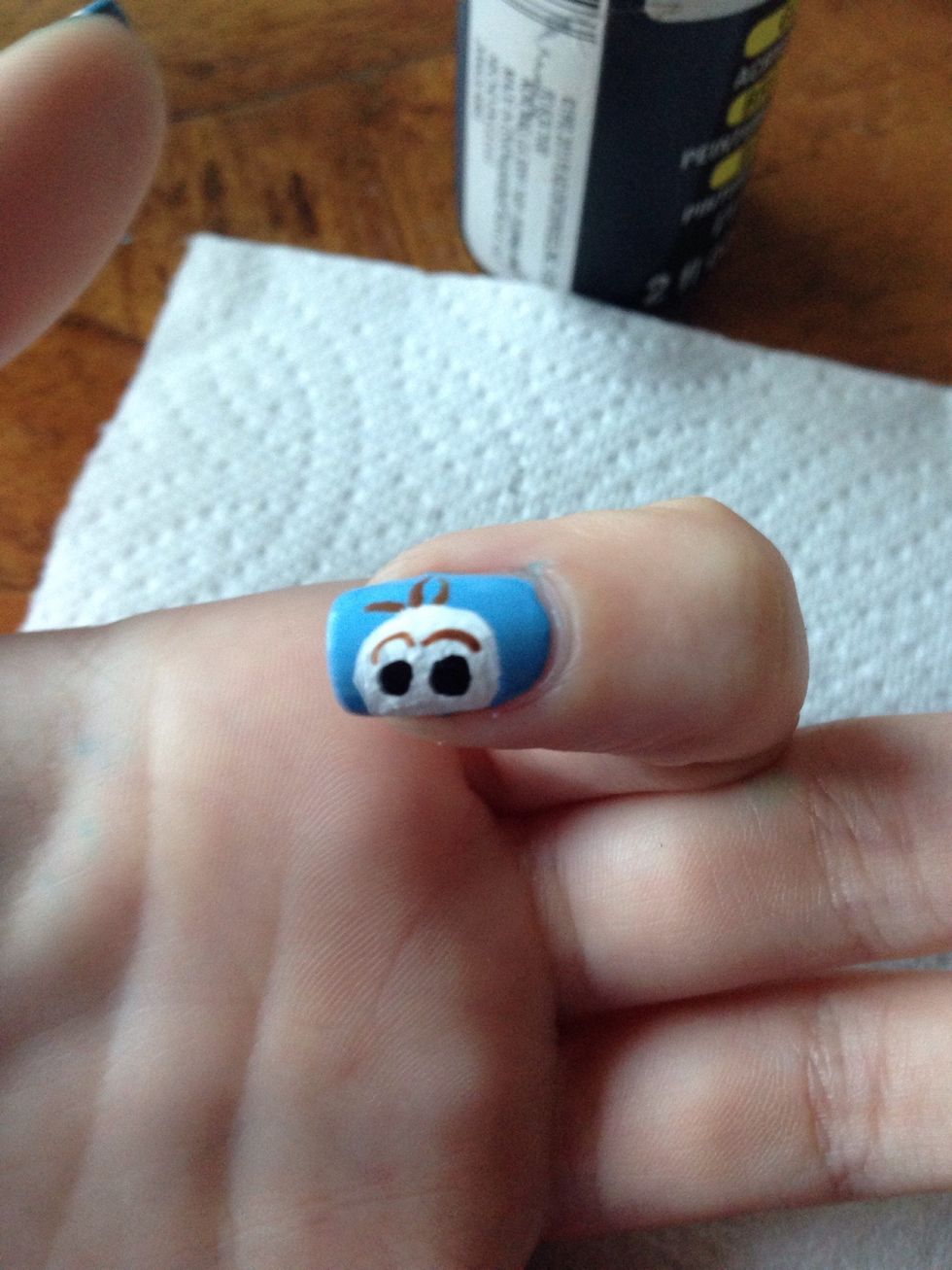 For the eyes do big black dots