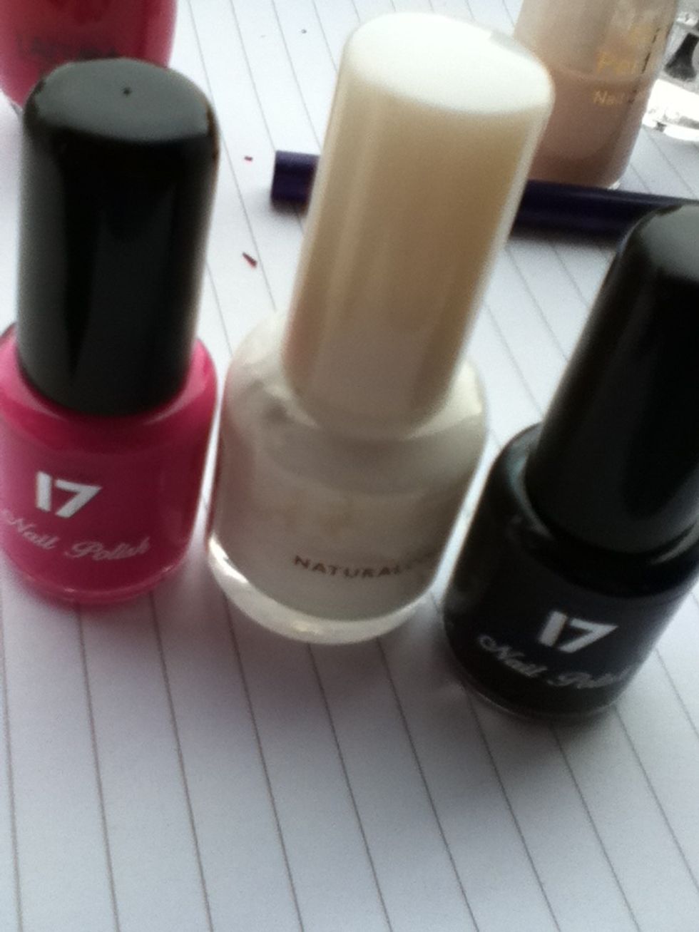 For the fifth design, you need pink or black and white.
