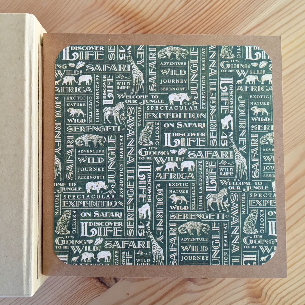 For the first page stick a piece of paper with rounded corners.