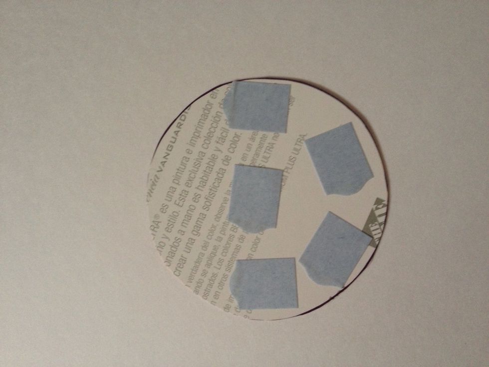 For the first row, you're gonna wanna put them on only half, since they won't go fully on the poster board.