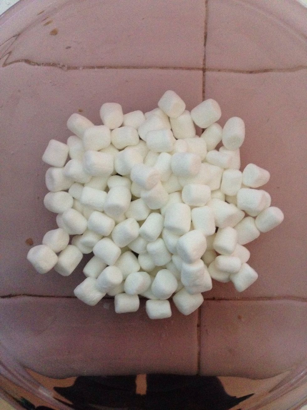 For the fondant: Put marshmallows in the microwave for 30 seconds