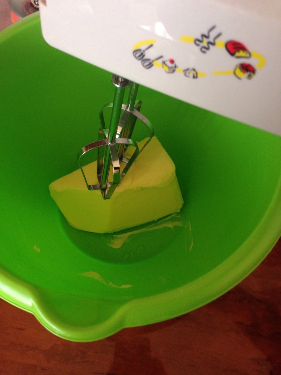 For the frosting cream the butter and gradually add the condensed milk and vanilla until it is light