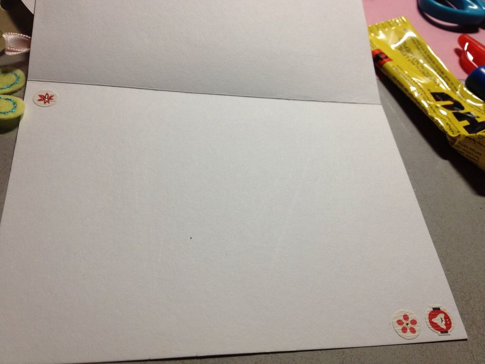 For the inside of the card, some Japanese stickers which I bought from Japan ages ago.