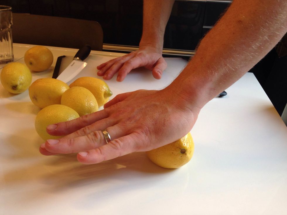 For the lemon juice, we used fresh lemons. Tip: Roll lemons on a flat surface before cutting it open. Applying light pressure with your hand as you roll it. This will ensure you get the most juice.