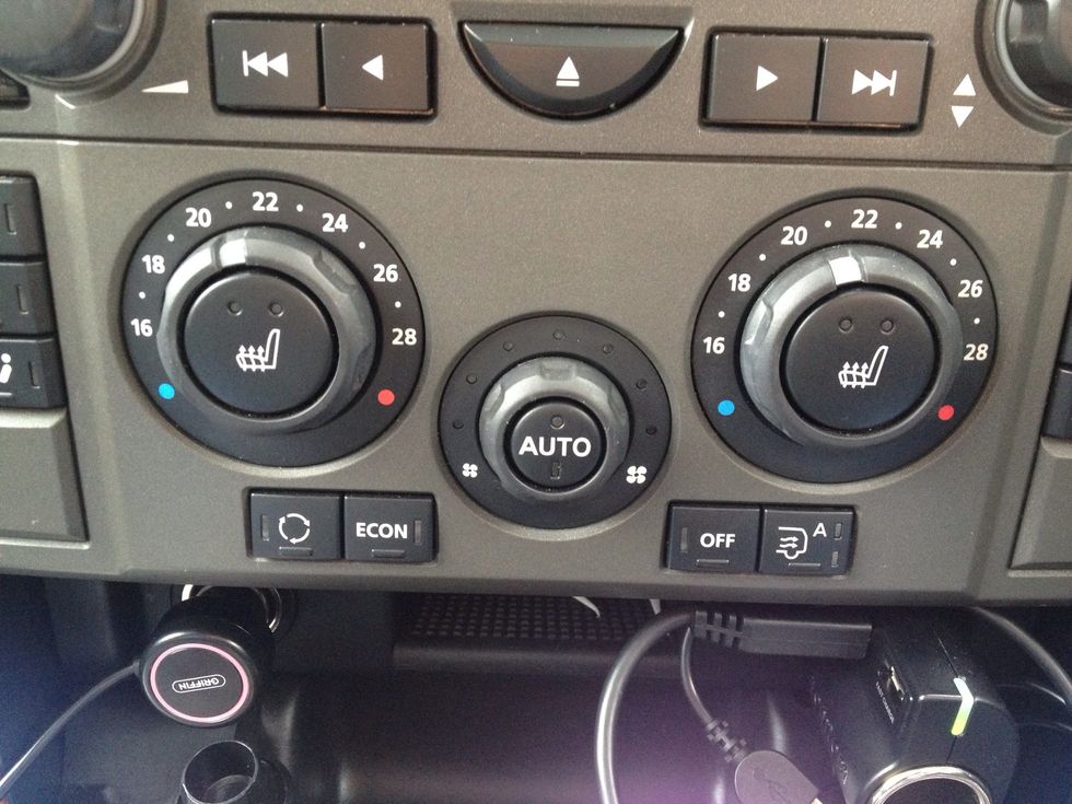 For the most part you each adjust the temperature for your half of the car and the system does the rest. You can press the Off button if you like and then Auto to turn it back on.