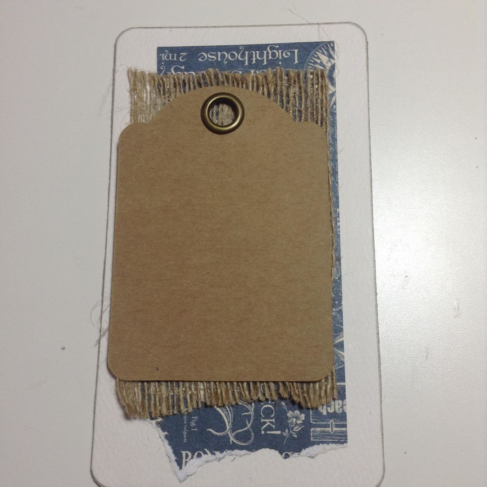 For the next layer add a Graphic 45 Artist Trading Tag-Kraft