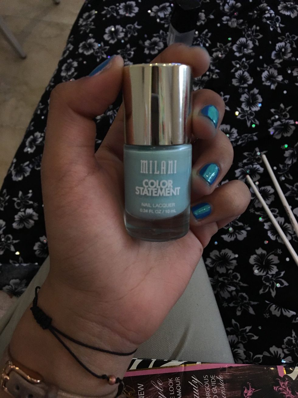 For the next step im using mint crush by milani