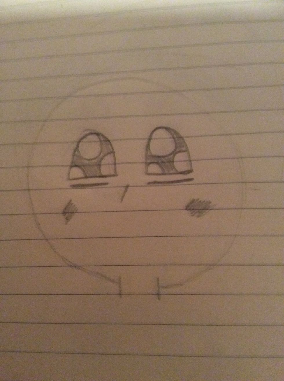 For the nose, draw a line that is angled slightly to the left.