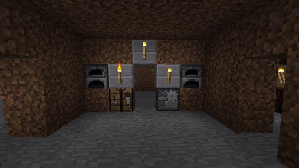 For the room entrance, build this