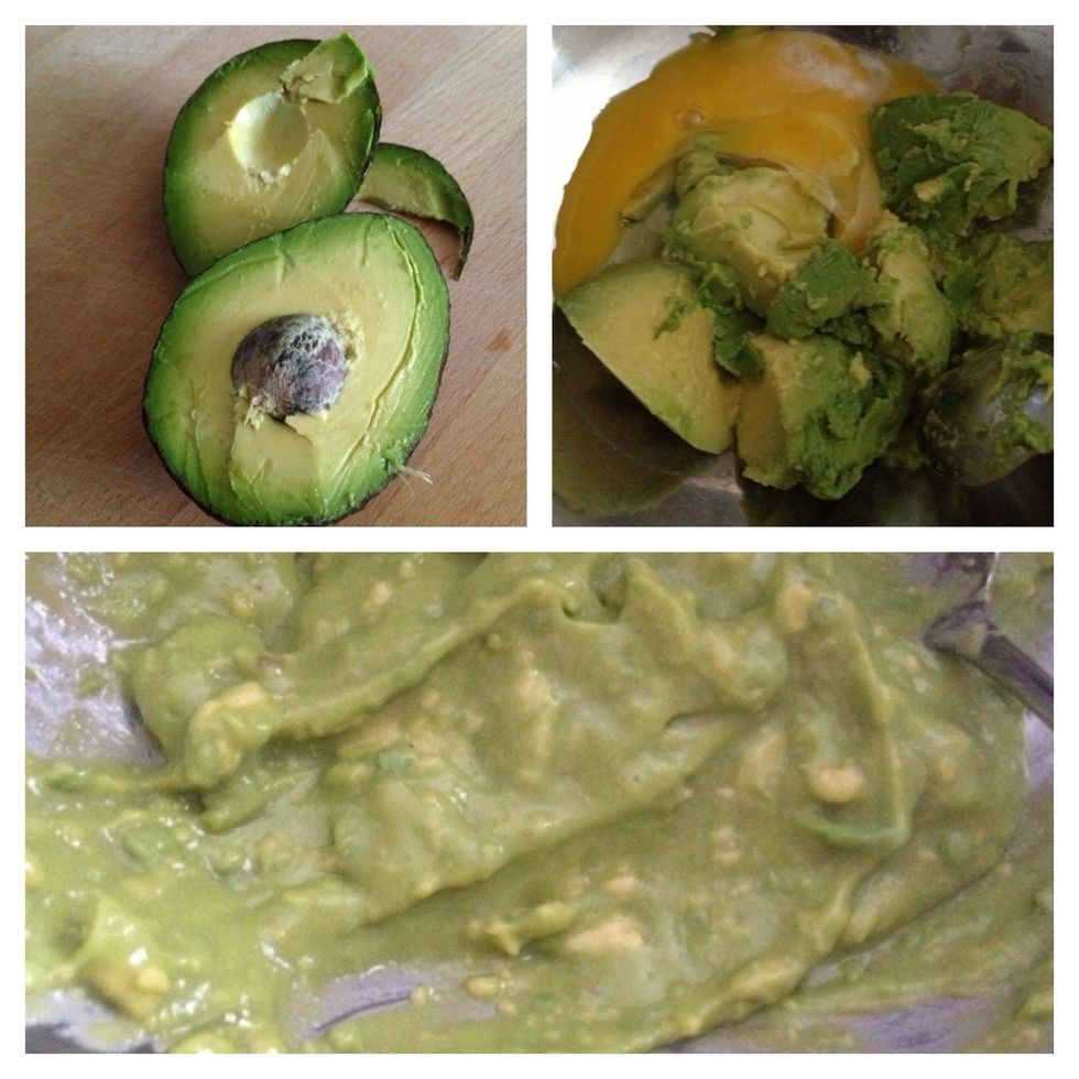 For the second solution. Mash up half an avocado and massage into clean, damp hair. Let sit for 15 minutes before rinsing with water.