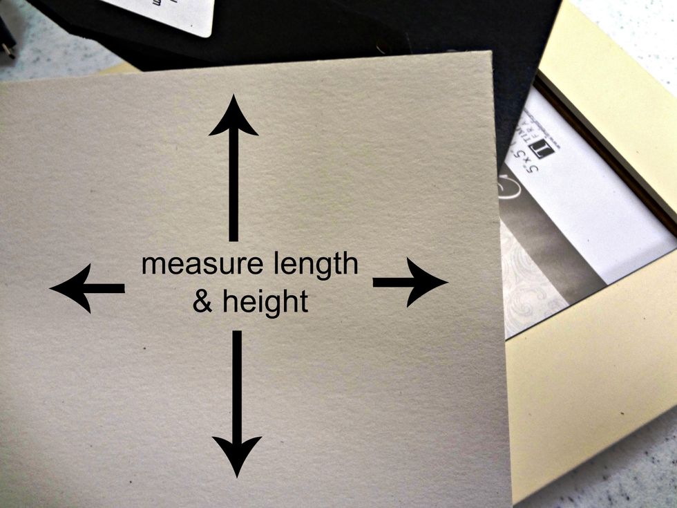 For the Subway art frame, take your frame apart and measure the cardboard inside. Cut a piece of mat board to the same dimensions - or have your mat board cut in our Frame Shop!