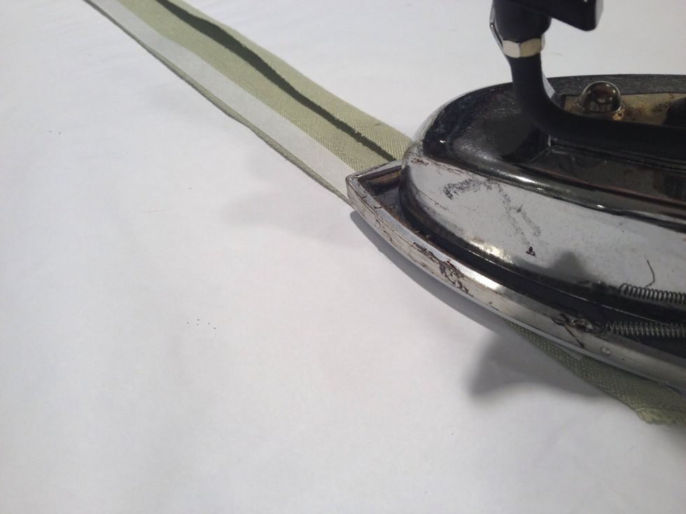 For the ties, use the same method you did for the banding. You will need about 125" for each tie.