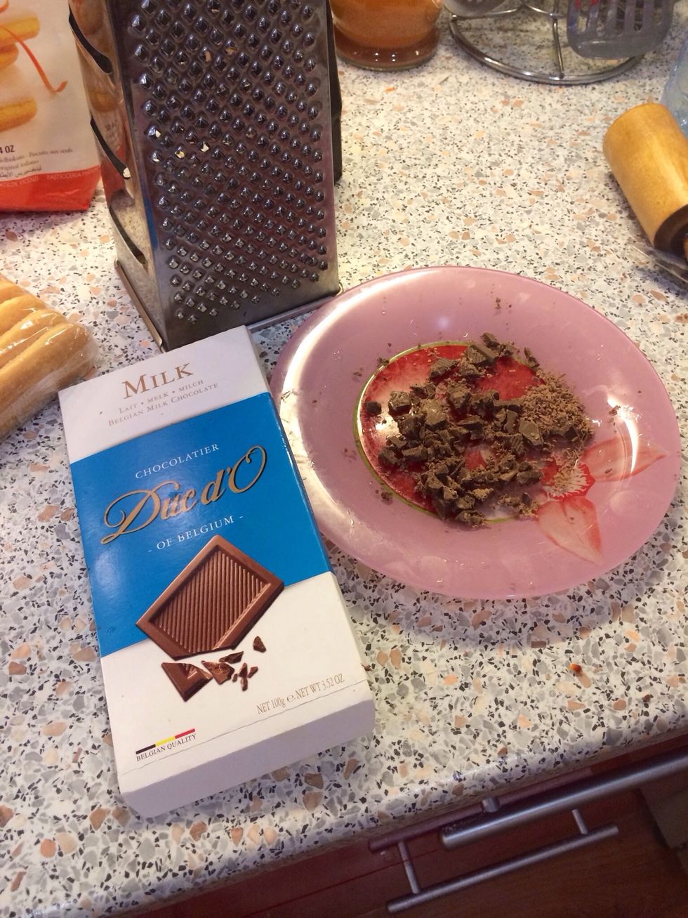 @for the top: crush some chocolate into pieces