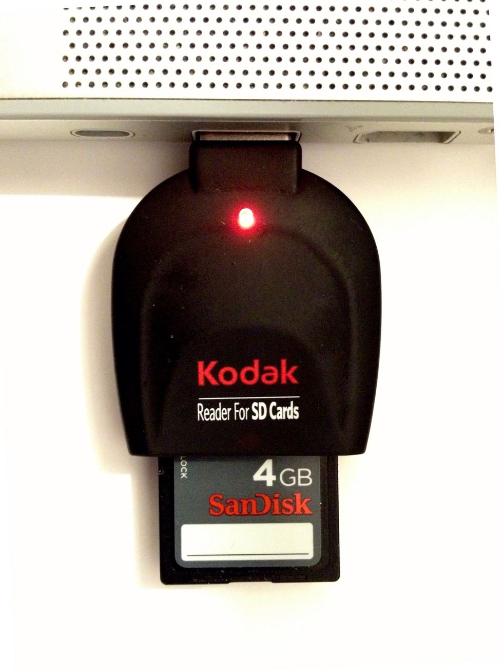 For this demo, I'm importing a video from my computer to the SD card. Insert the SD Card into the USB Card Reader. Wait for your computer to read the device.