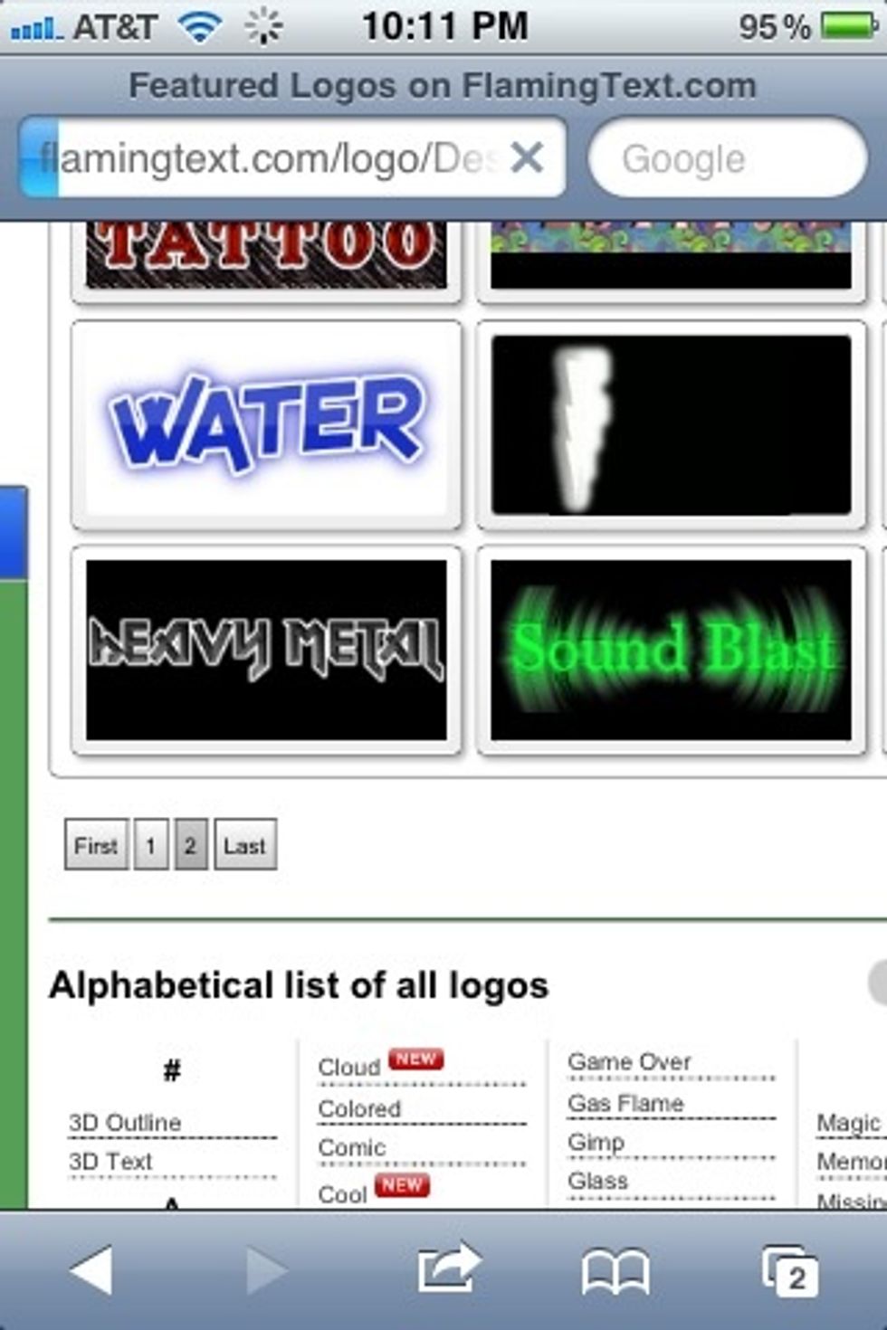 For this guide I'll just pick one. I'll use the "Water" one in this image.