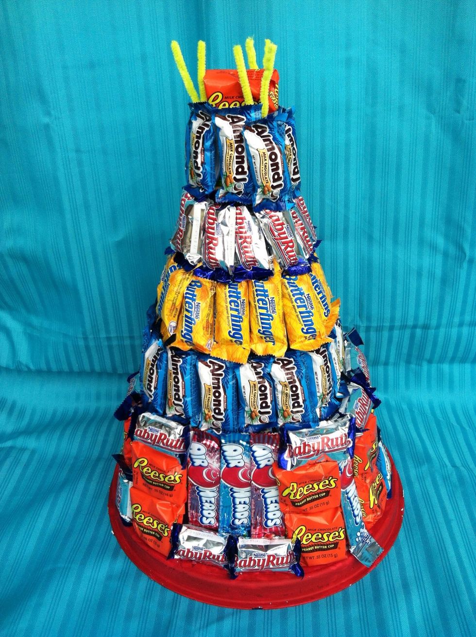 For this latest one, I stacked square bowls for a slightly different look.