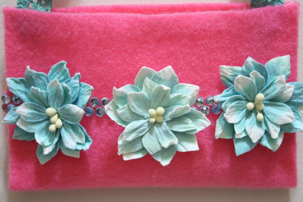 For this one I added some rhinestone trim