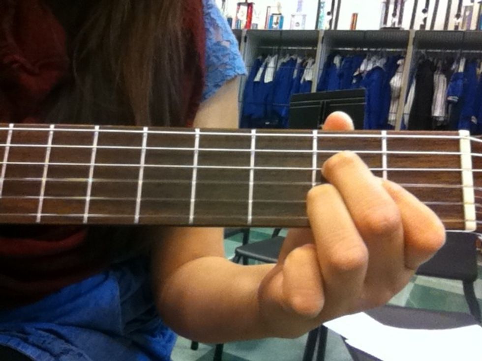 For this part, I find it easier to play the A chord like this.