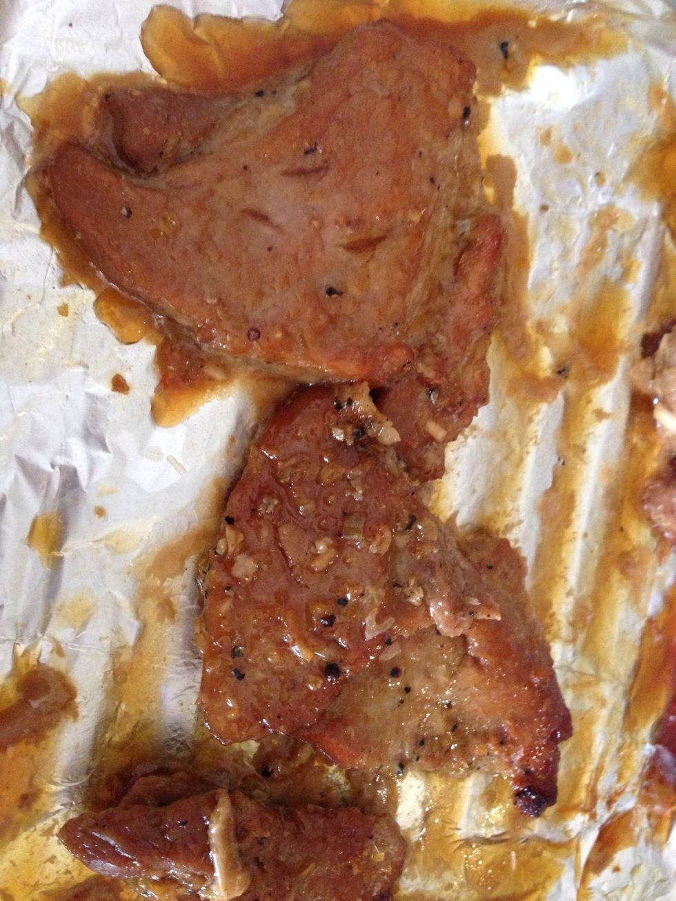 For this recipe, I char the pork for 10-15min. Wait!!!! Don't throw away the juice.
