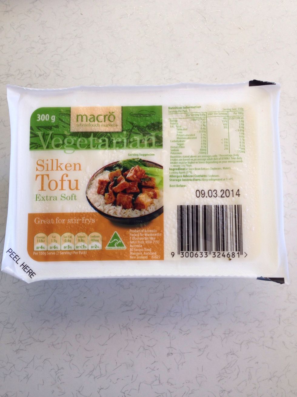 For this recipe you must make sure it's silken tofu, any other kind of tofu will not give you the correct consistency.