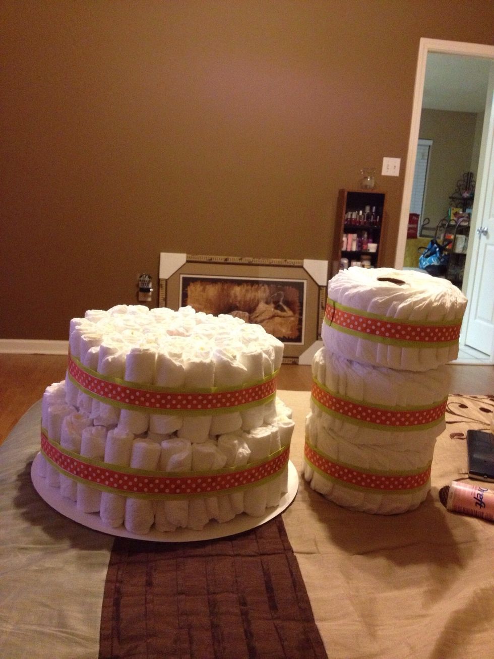 For tires (right) I used a toilet paper roll in middle and shaped tire with 9-in cake pan.Wrap with rubber band leave roll in tire.Back two tires use paper towel roll.Place tires to look like tricycle