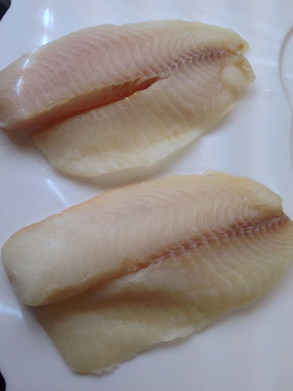 For today's lunch I used tilapia. Be sure to rinse your fish thoroughly!