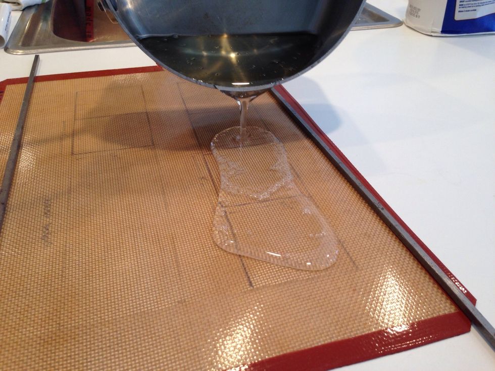 Forgetting the never-eat-it part, Isomalt is a fabulous product. Once it hits the right temp, you can pour it for a long time. Nothing like sugar!