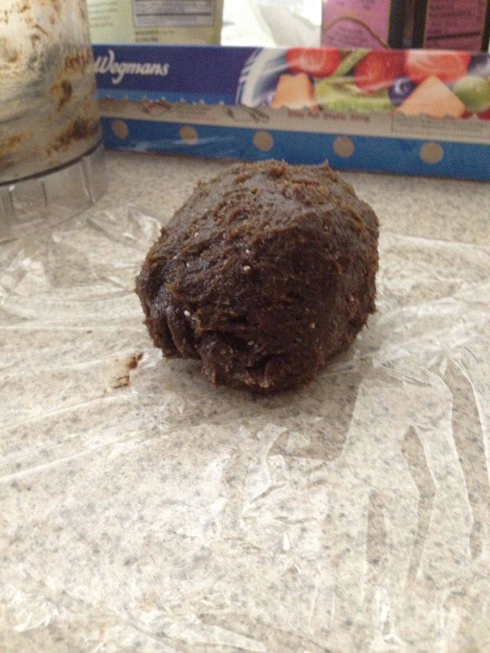 Form a ball. It will be VERY sticky! (I know what you're thinking this looks like. No comment.)