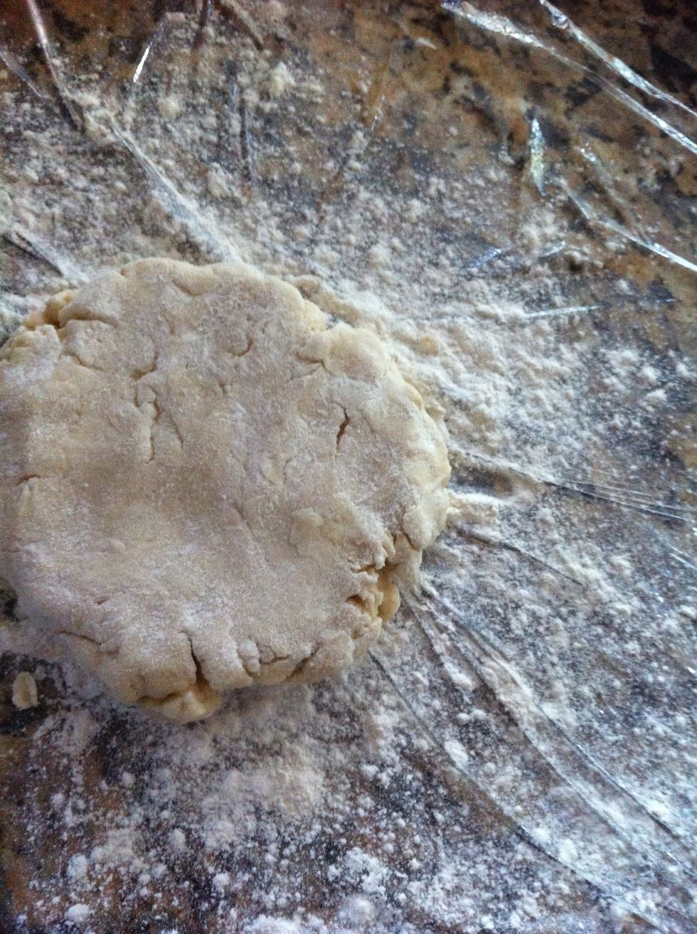 Form a disc, and flour the surface