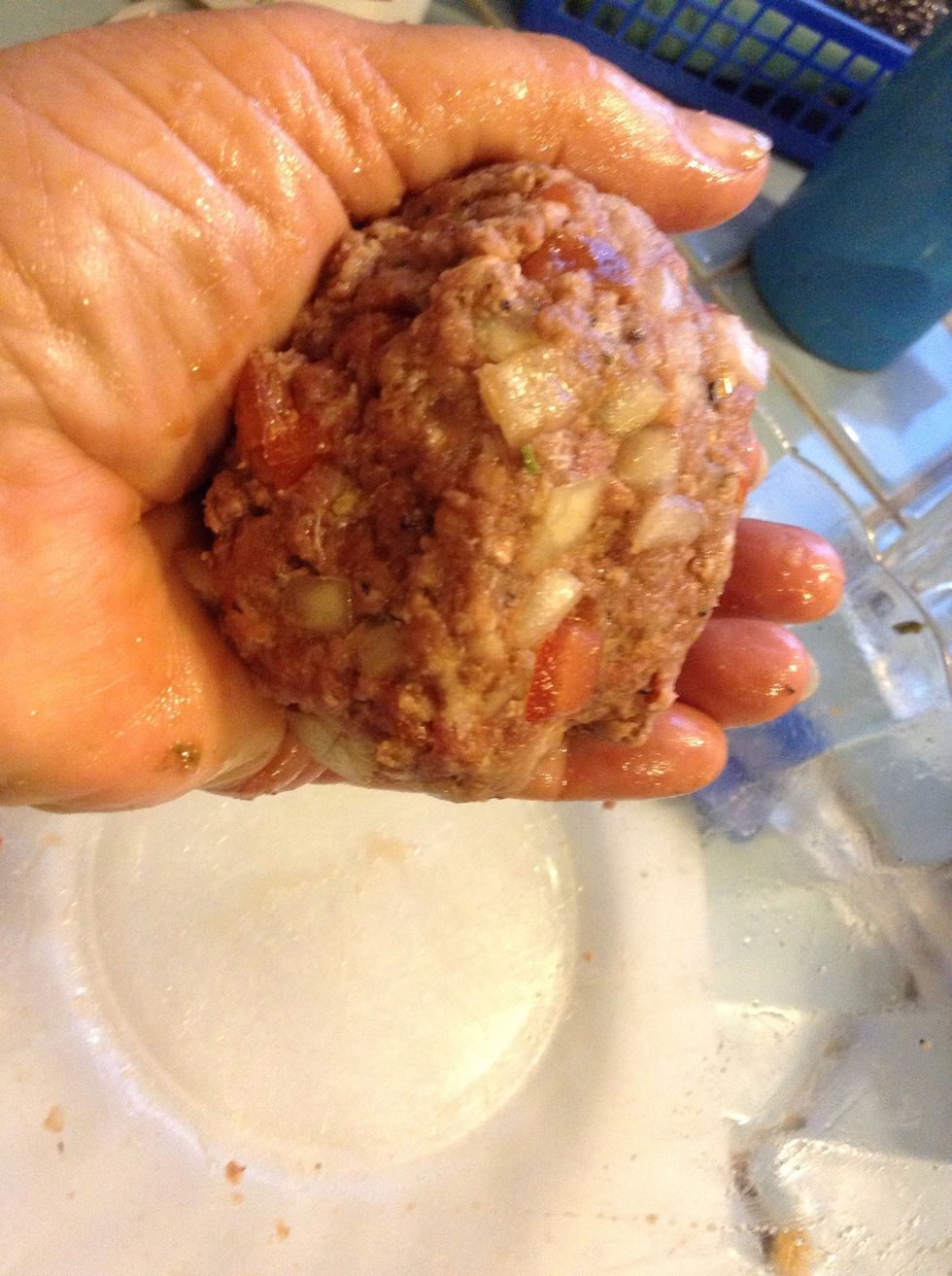 Form into a ball. . .