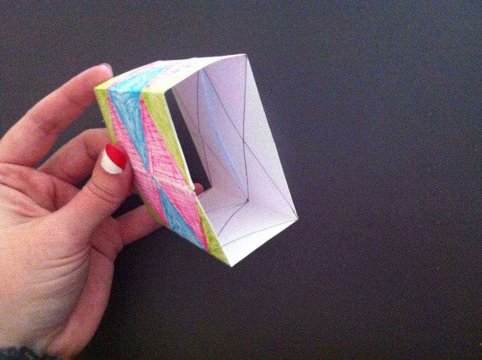 Form into cube like this & then into...