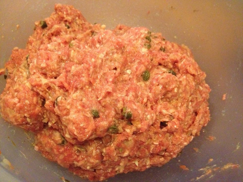 Form patties and fold the bacon around each patty.