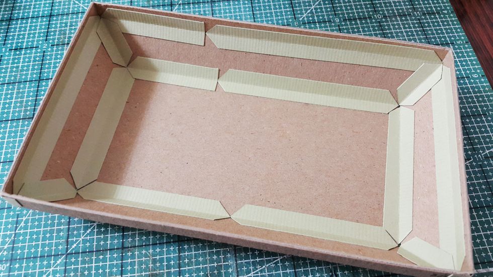 Form the roof into shape using connecting strips.