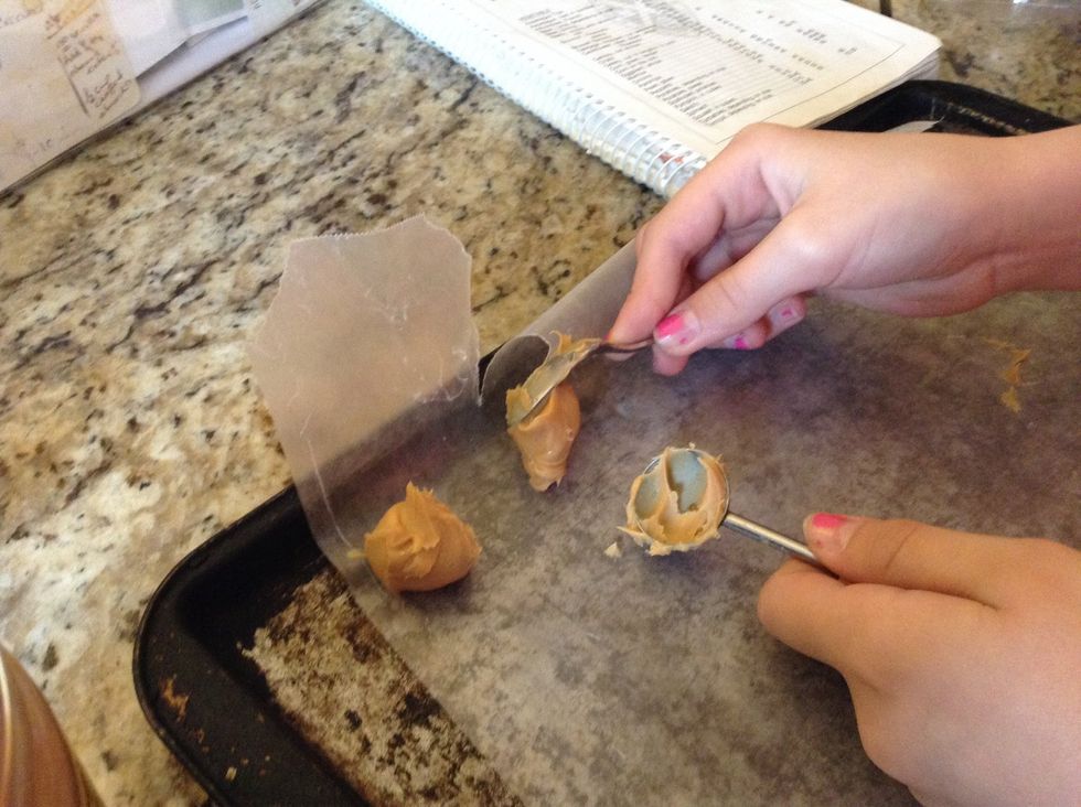 form your balls with a round spoon onto a pan lined with parchment paper. This is a very sticky process. They might not look exactly like balls but they will still taste great.